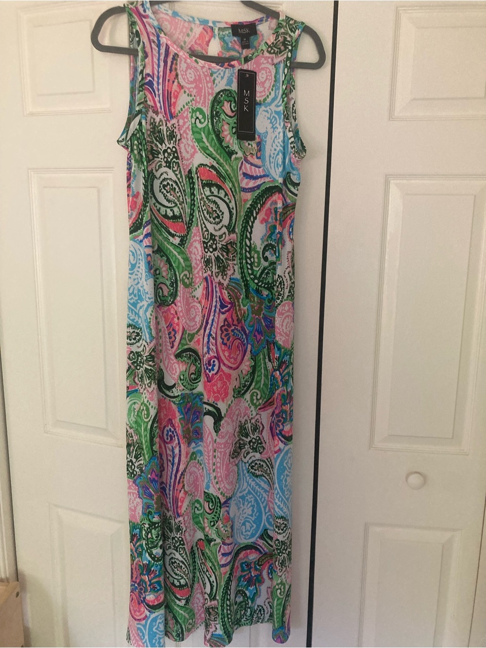 MSK Multicolor Paisley Sleeveless Maxi Dress